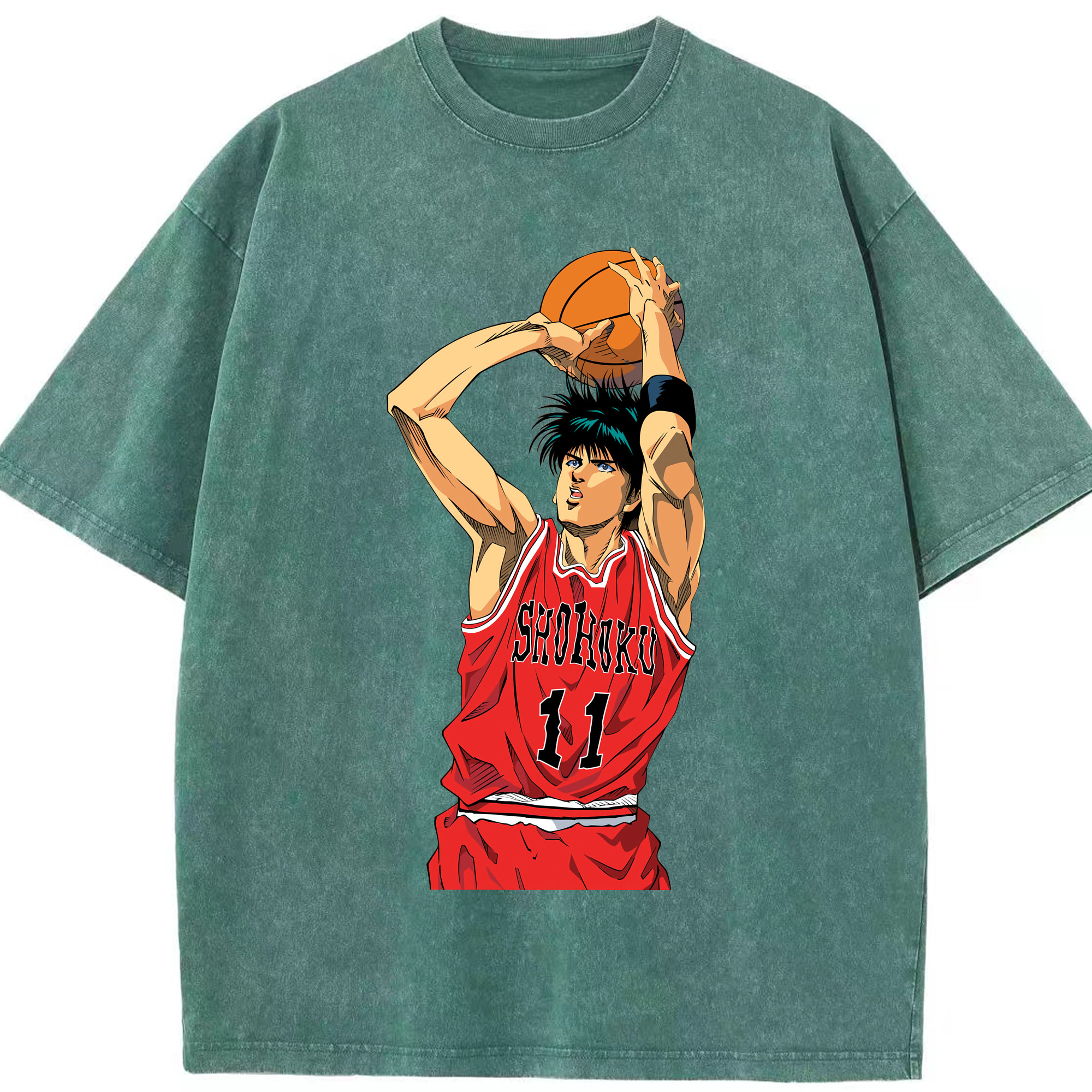 （画像用） SLAM DUNK／スラムダンク 綿100% ヴィンテージ風 半袖Tシャツ（フロントプリント）